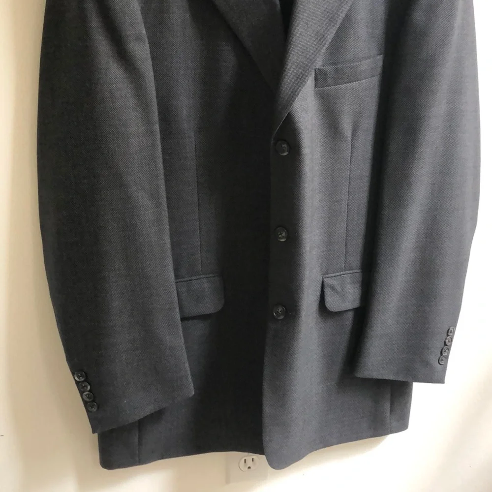 Fioravanti Soft Mens Suit Jacket Grey 3 Button Blazer Charcoal No Size Tag 42R